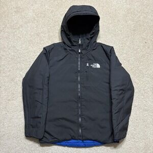 The North Face Jacket Boys Medium 10/12 Blue Reversible Hooded Puffer NF0A3J02
